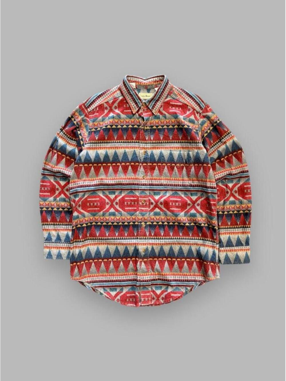 Vintage LL Bean Southwestern Button Up